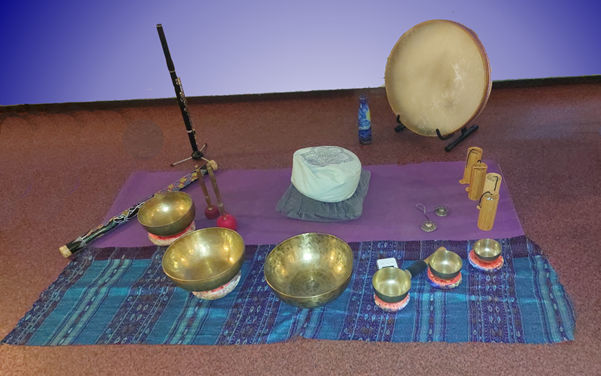 Klankschalensessie met Marleen Kuiper.